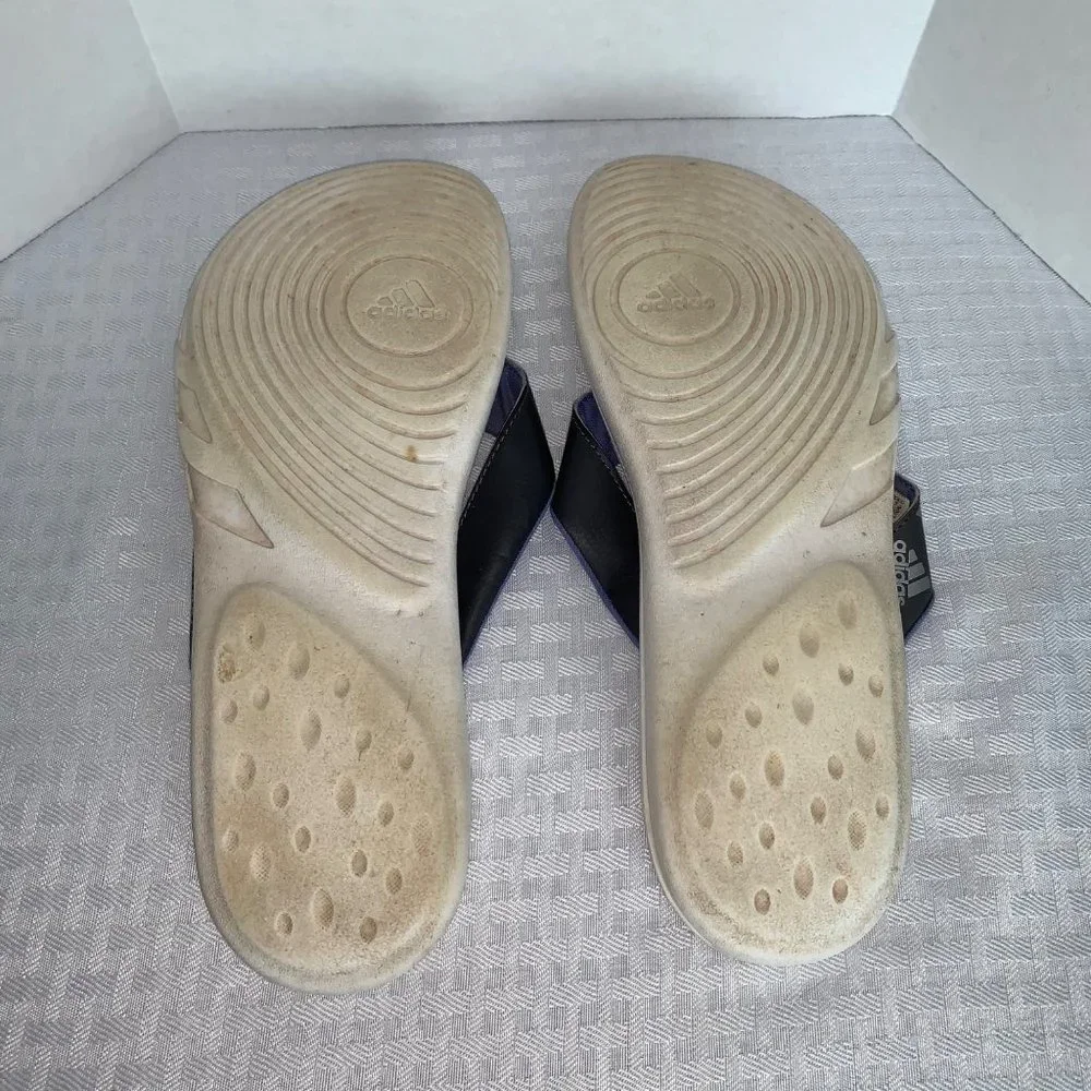 Adidas Thong Sandals Women’s 10 UK 9 Flip Flops Gray Cushioned Insole Comfort - Picture 7 of 7